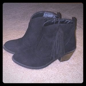 Black Fringe Boot